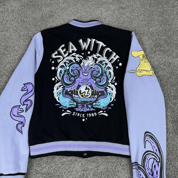 Disney Ursula Sea Witch Jacket Womens Medium Varsity Hot Topic Little Mermaid - Picture 10 of 13